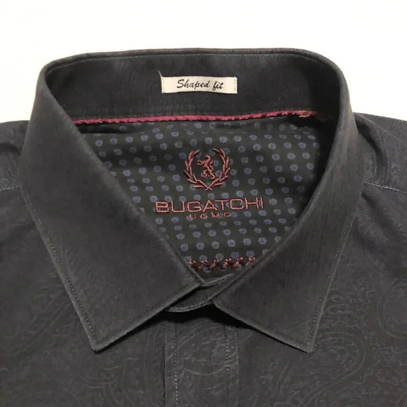Bugatchi Uomo Mens Size Large Button Up Dress  Shirt Long Sleeve - Picture 2 of 16